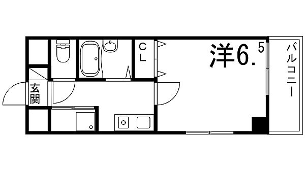 コーポサンライズ ｜兵庫県姫路市坂田町(賃貸マンション1K・2階・23.25㎡)の写真 その2