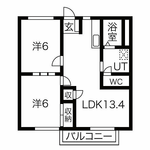 メゾン白国1号 ｜兵庫県姫路市白国4丁目(賃貸アパート2LDK・1階・52.17㎡)の写真 その2