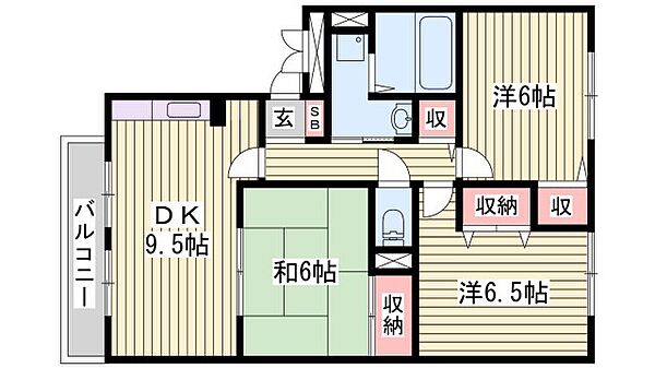 アゼリア21 ｜兵庫県赤穂市さつき町(賃貸アパート3DK・1階・65.46㎡)の写真 その2