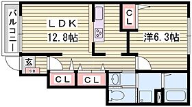 メゾンプラースII  ｜ 兵庫県神崎郡福崎町西田原1139番地2（賃貸アパート1LDK・1階・46.49㎡） その2