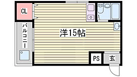 岡本ビル北棟  ｜ 兵庫県姫路市元塩町（賃貸マンション1R・2階・26.10㎡） その2