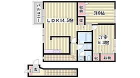 カーサ・フィオーレ中島Ａ  ｜ 兵庫県姫路市飾磨区中島1丁目481番地（賃貸アパート2LDK・2階・65.07㎡） その2