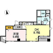 神奈川県大和市大和東1丁目（賃貸マンション1DK・5階・34.80㎡） その2