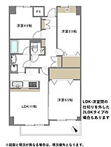 神奈川県座間市相模が丘1丁目（賃貸マンション3LDK・1階・66.38㎡） その2