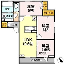 神奈川県相模原市南区相武台3丁目（賃貸アパート3LDK・3階・58.02㎡） その2