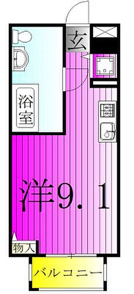ルーラル23番館 301｜千葉県松戸市本町(賃貸マンション1R・3階・26.32㎡)の写真 その2