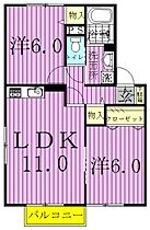 Pear Field C 202 ｜ 千葉県白井市根336-13（賃貸アパート2LDK・2階・53.00㎡） その2