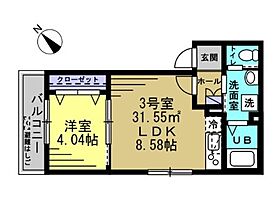 Town House III 103 ｜ 千葉県松戸市小金きよしケ丘１丁目8-6（賃貸アパート1LDK・1階・31.55㎡） その2