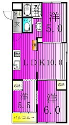 小金原第3コーポラス 3LDKの間取図画像