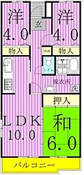 サンソレイユ松戸 3LDKの間取図画像