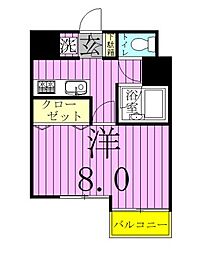 日創北小金ビル 1Kの間取図画像