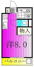 ジュネパレス松戸第2 ワンルームの間取図画像