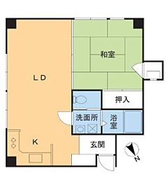 北松戸マンション 1LDKの間取図画像