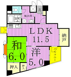 ビラ松涛 2SLDKの間取図画像