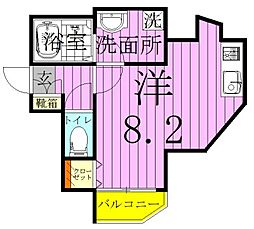 TRUTHCHARME ワンルームの間取図画像