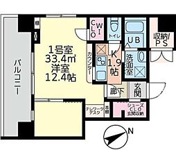 アロー北松戸27番館 1Kの間取図画像