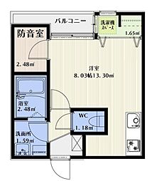 SKリデンテIV 1Kの間取図画像