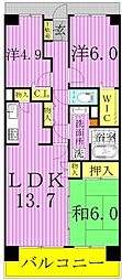 白井ロジュマン 3LDKの間取図画像