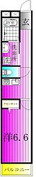 フラット南流山 1Kの間取図画像
