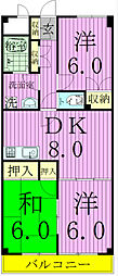 大新ヒルズ西馬橋 3DKの間取図画像