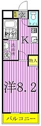 ラ・フラシオン 1Kの間取図画像