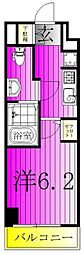LIME RESIDENCE KITA MATSUDO 1Kの間取図画像