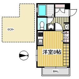 ヒューマンパレス新松戸2 ワンルームの間取図画像