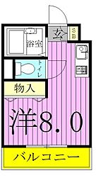 ジュネパレス松戸第2 ワンルームの間取図画像