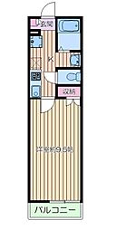 オクト オアシス 1Kの間取図画像