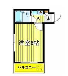ジュネパレス松戸第60 1Kの間取図画像