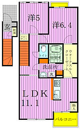 ビオーラ 2LDKの間取図画像