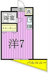 リヴェールナヴィア ワンルームの間取図画像