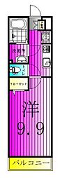 プレジールSORA 1Kの間取図画像