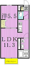 アムール結 1LDKの間取図画像