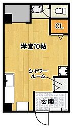 永沢マンション ワンルームの間取図画像