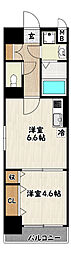 レシオス神戸クラルス 1DKの間取図画像