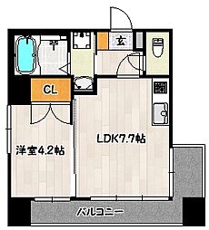 SDグランツ神戸水木通 1LDKの間取図画像