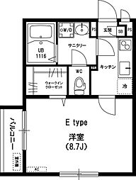 リブリ・ミヤビ 1Kの間取図画像