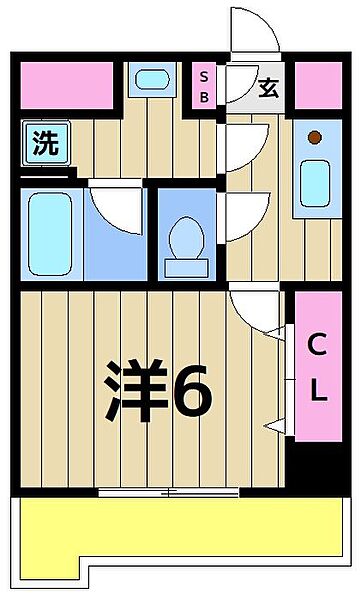 ロータスガーデン　ホサカ 103｜東京都葛飾区西亀有３丁目(賃貸マンション1K・1階・22.08㎡)の写真 その2