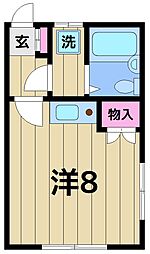 yハウス ワンルームの間取図画像