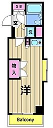 ワコーレアヤセ2 ワンルームの間取図画像