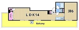 グランヴィラ綾瀬 1LDKの間取図画像