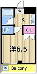 BNカツマ 1Kの間取図画像