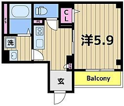 足立区綾瀬3丁目マンション 1Kの間取図画像