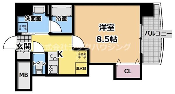 Hommage A ｜大阪府守口市平代町(賃貸マンション1K・5階・27.50㎡)の写真 その2