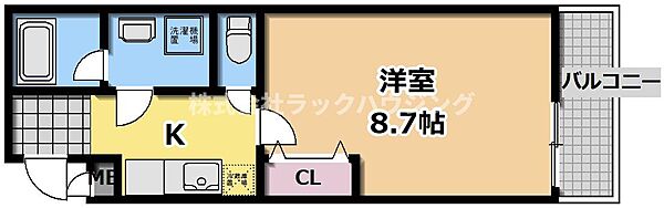 ライズ西昇 ｜大阪府守口市大枝東町(賃貸アパート1K・2階・27.26㎡)の写真 その2