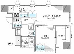 PRESIS半蔵門 1LDKの間取図画像