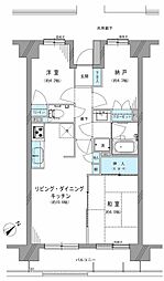 上福岡パーク・ホームズ 2SLDKの間取図画像