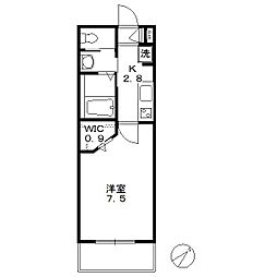 エスポワール浦和 1Kの間取図画像