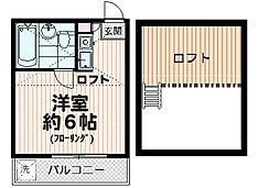 HM戸田公園 1Kの間取図画像